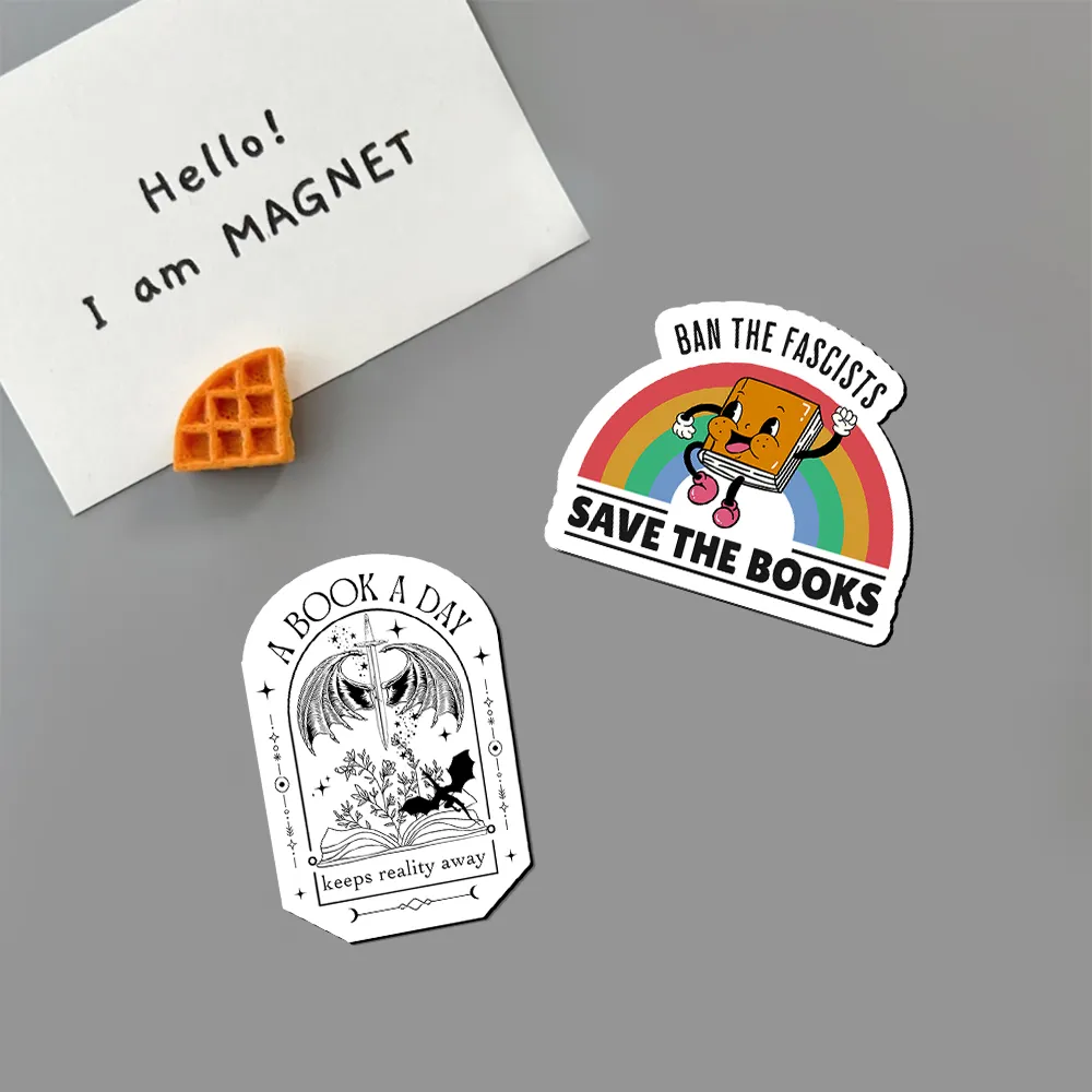 Pagewings Ban The Fascists Save The Books Fridge Magnet