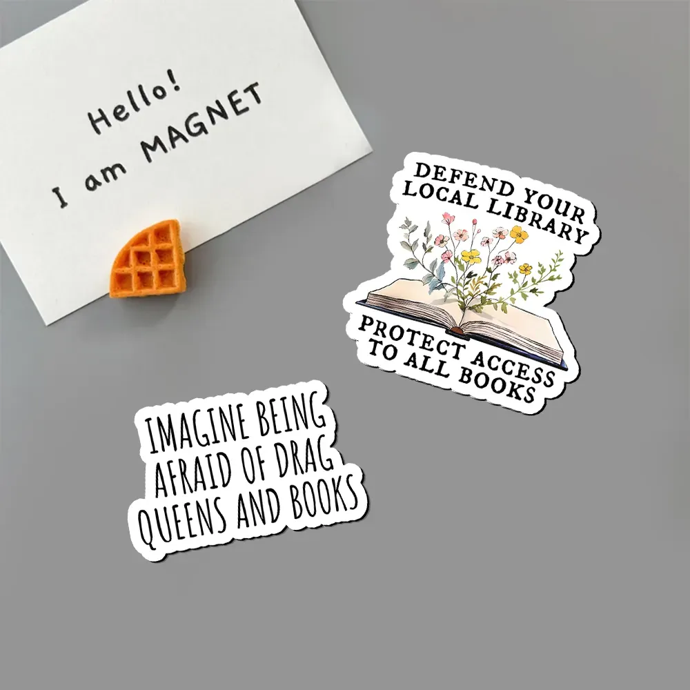 Pagewings Books Save Lives Protect Libraries Fridge Magnet