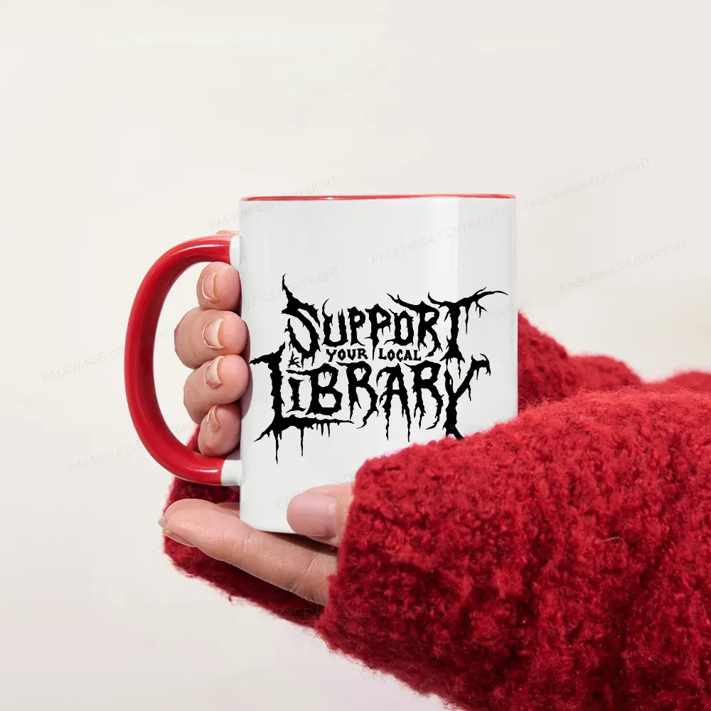 Pagewings Support Your Local Library Mug