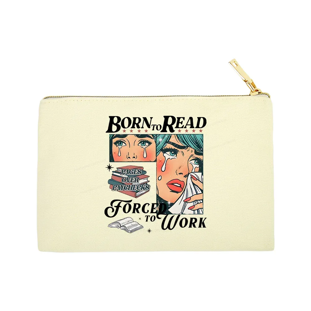 Pagewings Born To Read Bookish Pouch