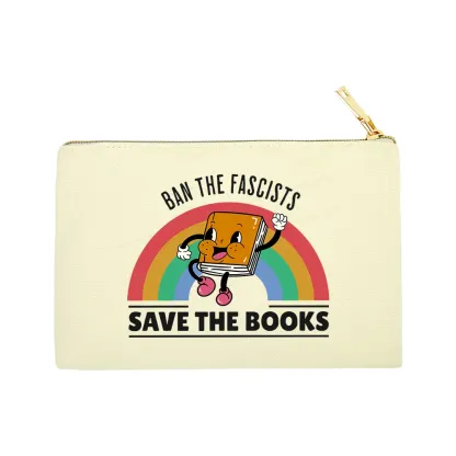 Pagewings Ban The Fascists Save The Books Pouch