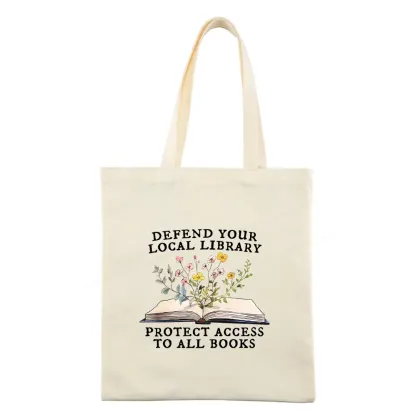 Pagewings Books Save Lives Protect Libraries Tote Bag