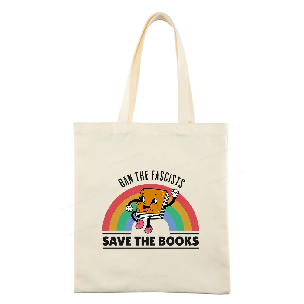 Pagewings Ban The Fascists Save The Books Tote Bag