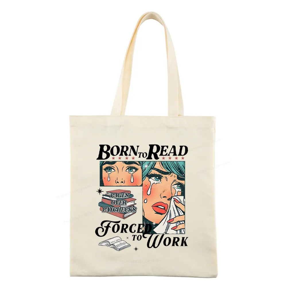 Pagewings Born To Read Bookish Tote Bag