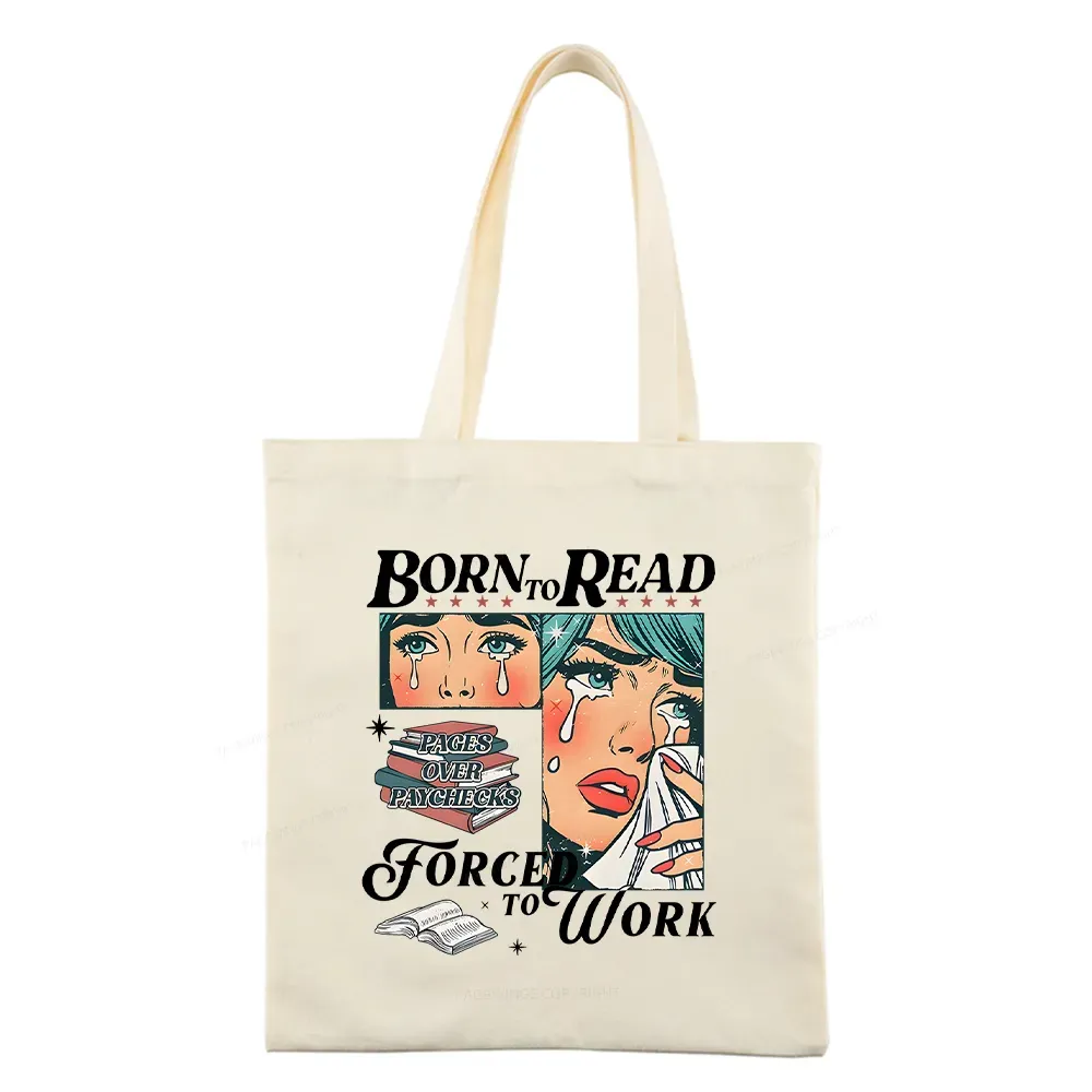Pagewings Born To Read Bookish Tote Bag