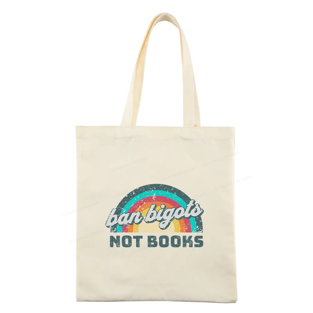 Pagewings Ban Bigots Not Books Tote Bag