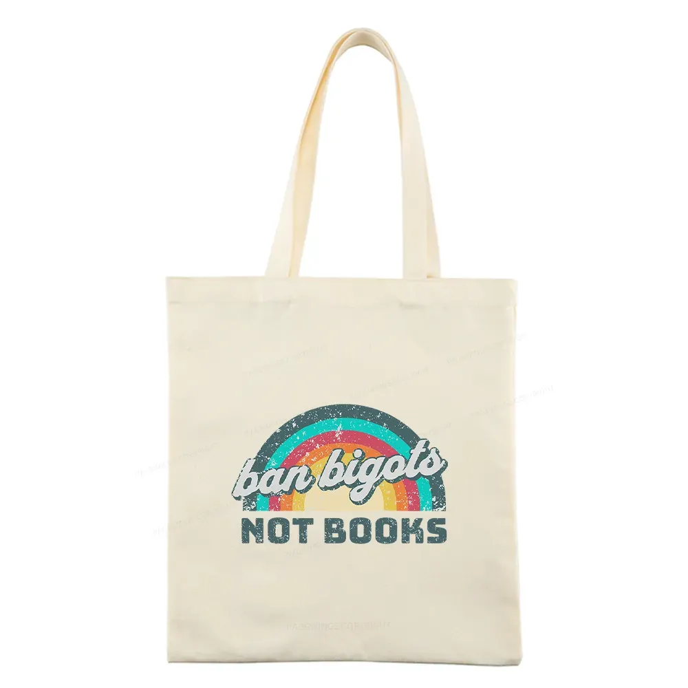 Pagewings Ban Bigots Not Books Tote Bag