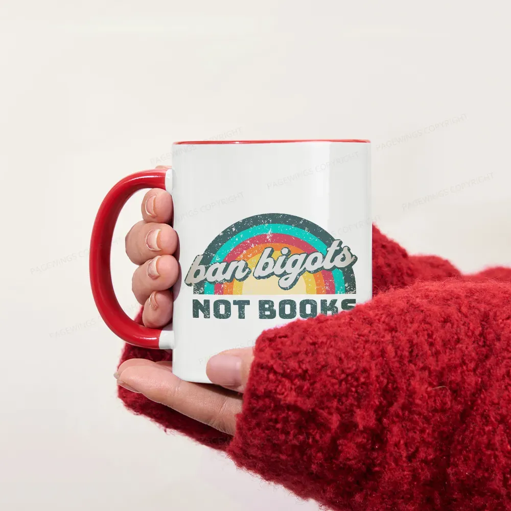Pagewings Ban Bigots Not Books Mug