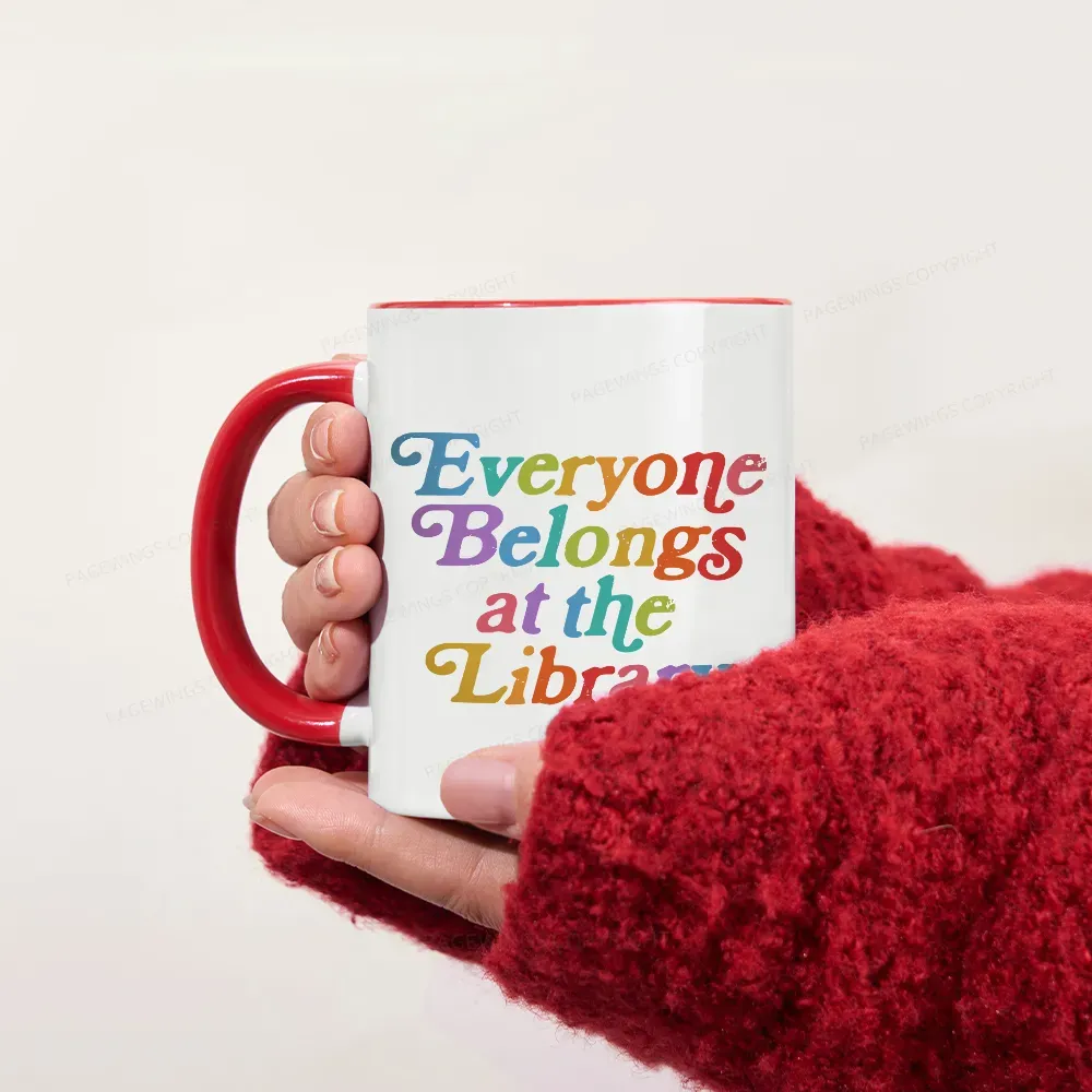 Pagewings Everyone belongs at the library Mug