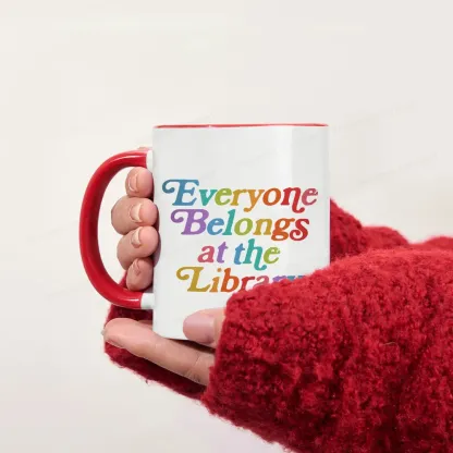 Pagewings Everyone belongs at the library Mug