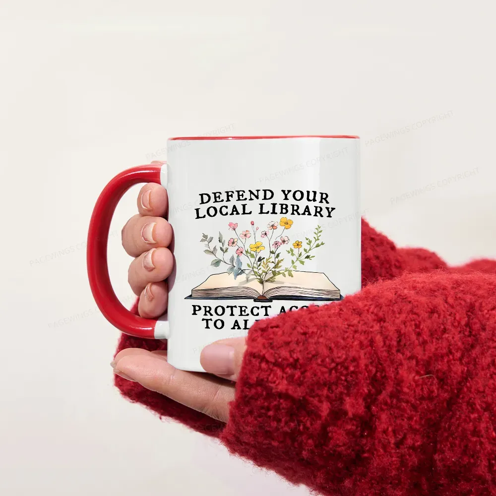 Pagewings Books Save Lives Protect Libraries Mug