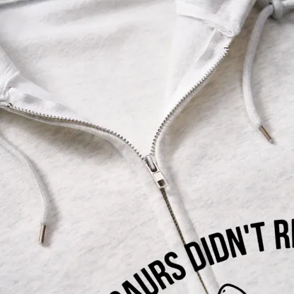 Pagewings Dinosaurs Didn't Read Unisex Fleece Zip Up Hoodie