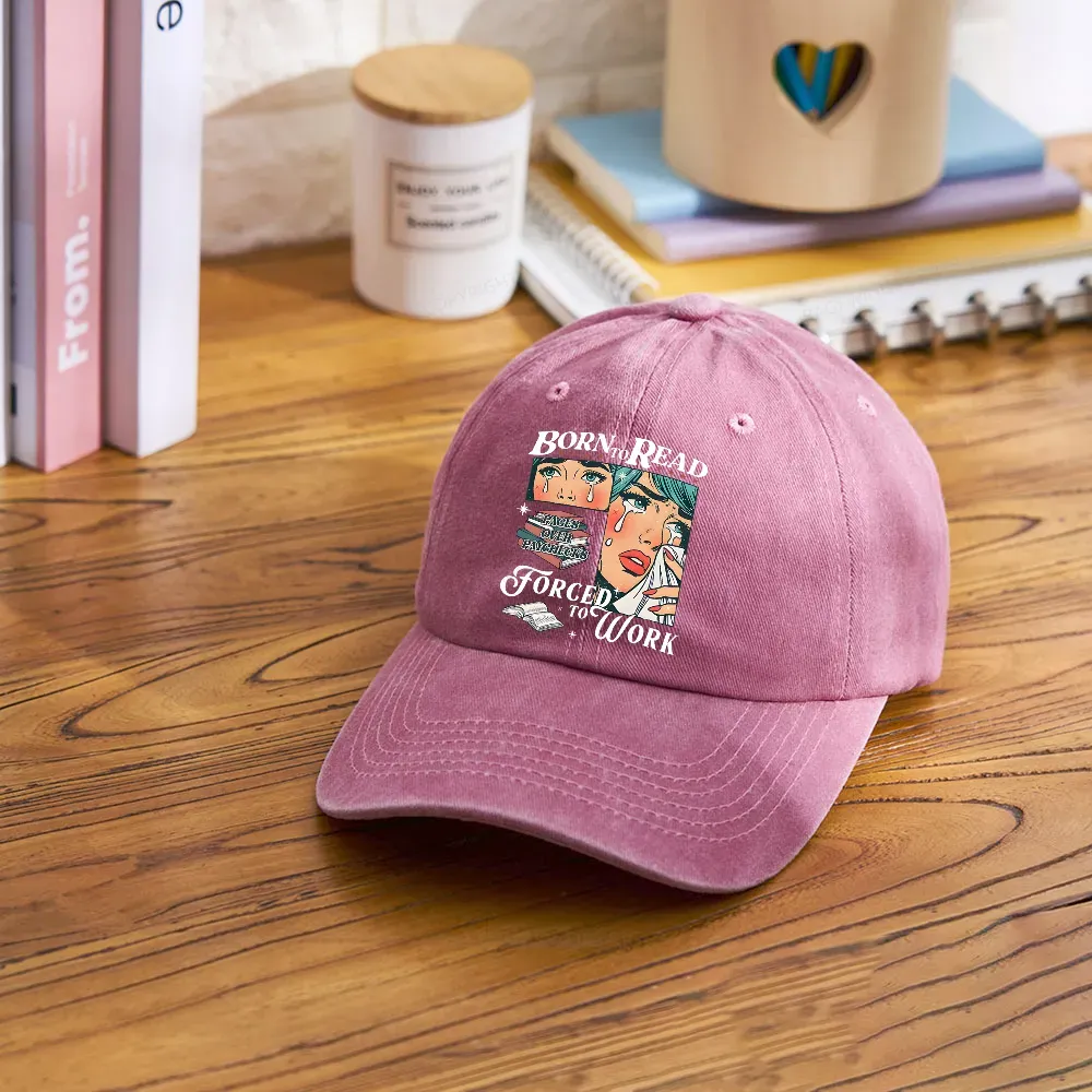 Pagewings Born To Read Bookish Washed Cap