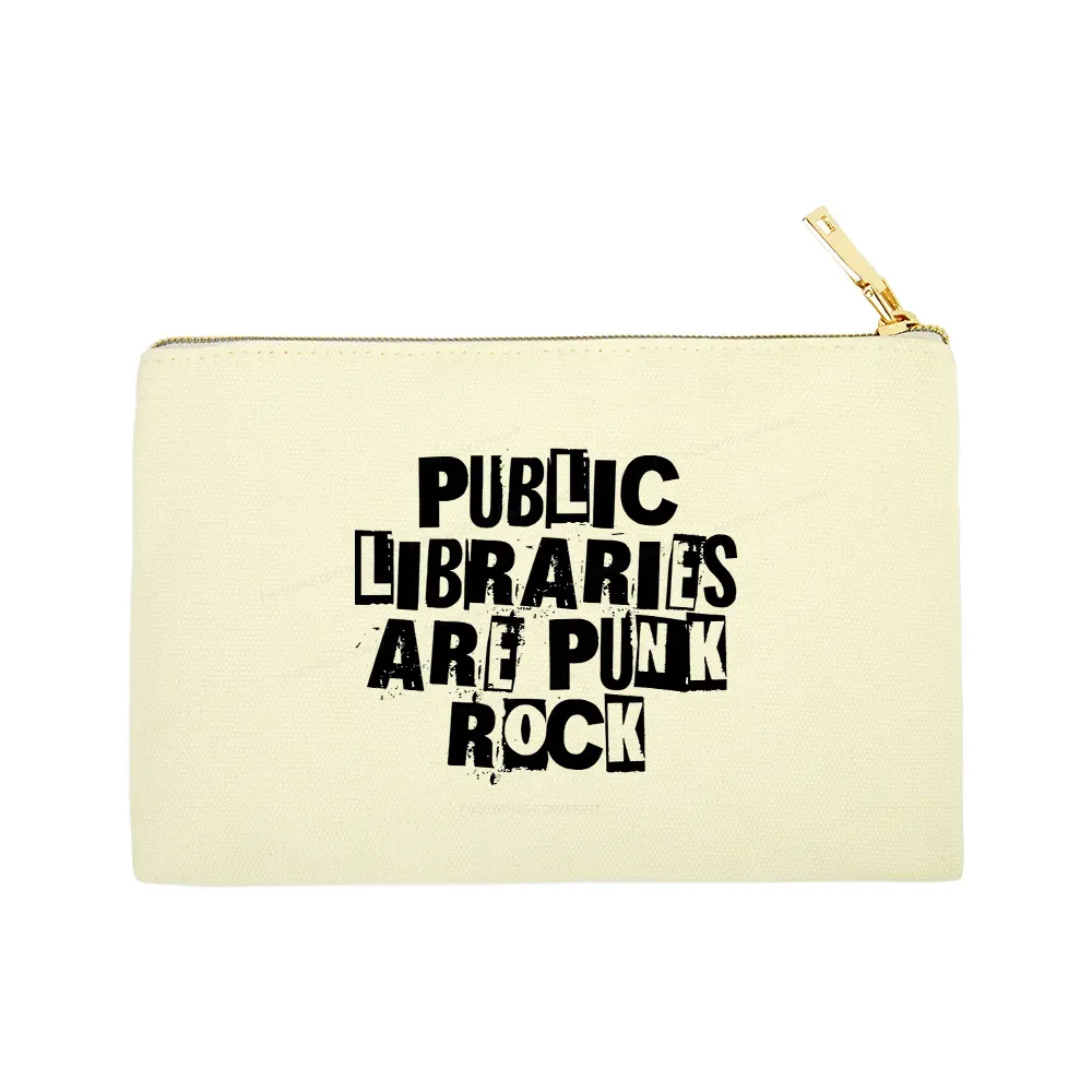 Pagewings Public Libraries Are Punk Rock Pouch