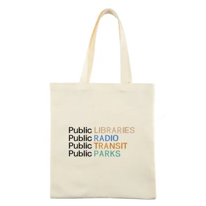 Pagewings Public Libraries Radio Transit Parks Tote Bag