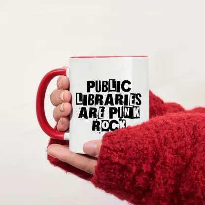 Pagewings Public Libraries Are Punk Rock Mug