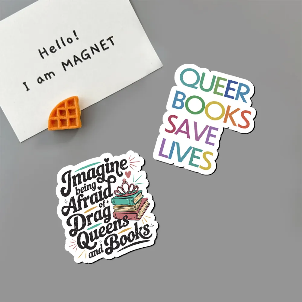 Pagewings Queer Books Save Lives Fridge Magnet