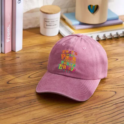 Pagewings What’s More Punk Than The Public Library Washed Cap