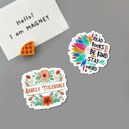 Pagewings Read Books Be Kind Stay Weird on Backpack Fridge Magnet