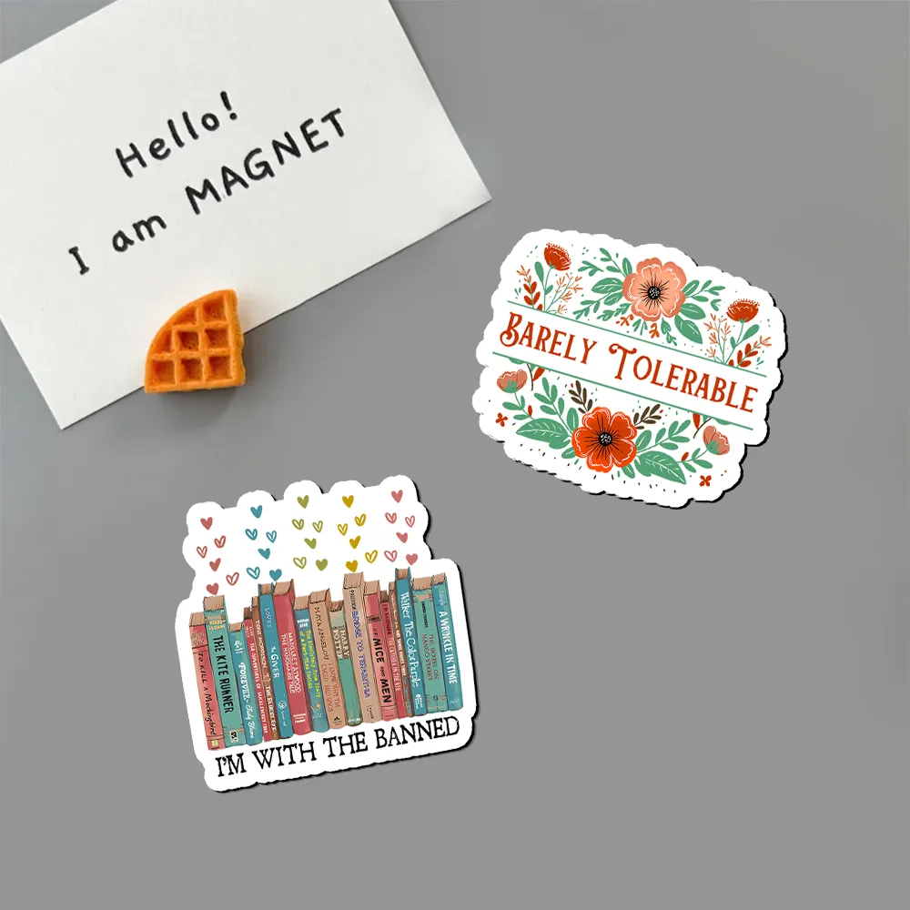 Pagewings Barely Tolerable Book Lover Bookish Fridge Magnet