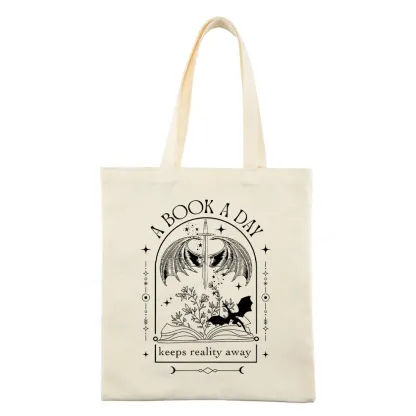 Pagewings A Book a Day Dragon Tote Bag