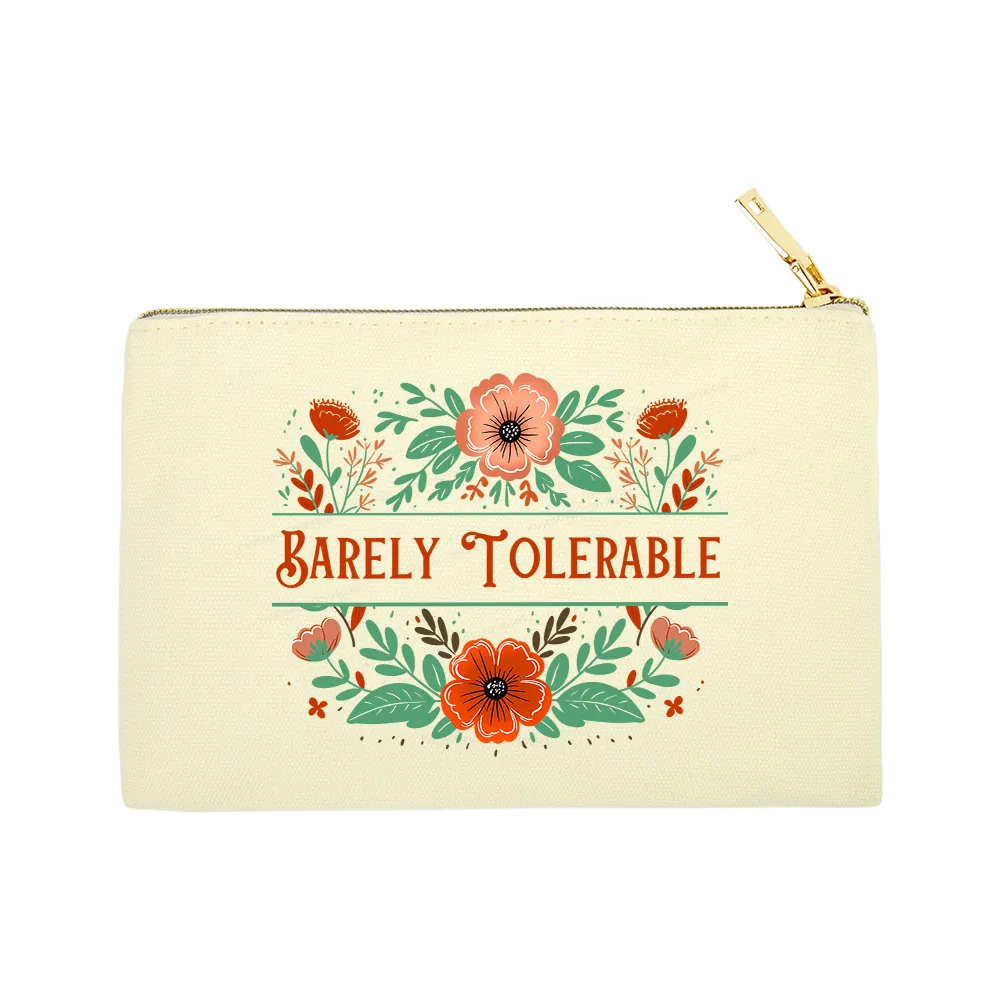 Pagewings Barely Tolerable Book Lover Bookish Pouch