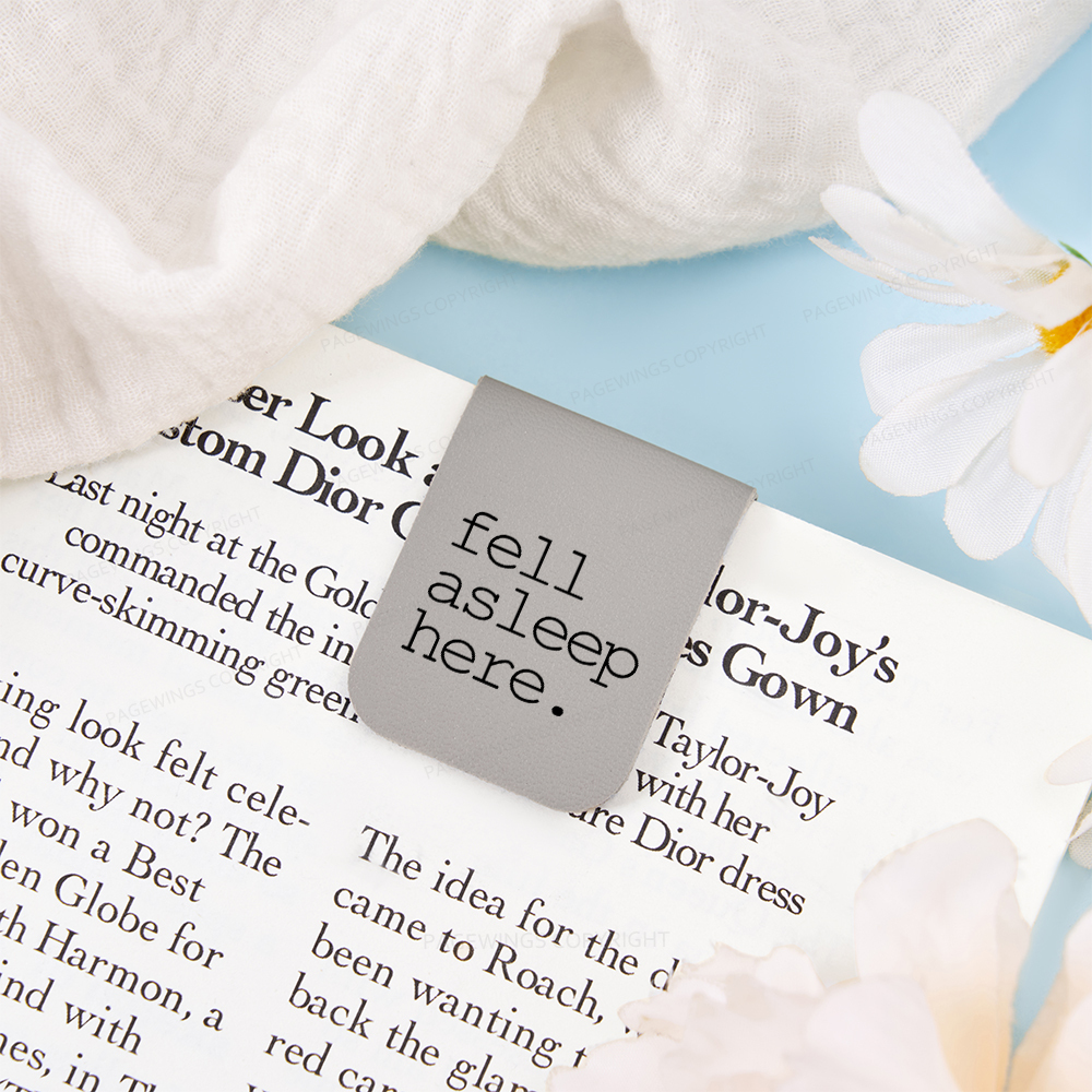 Pagewings Fell Asleep Here Magnetic Bookmark
