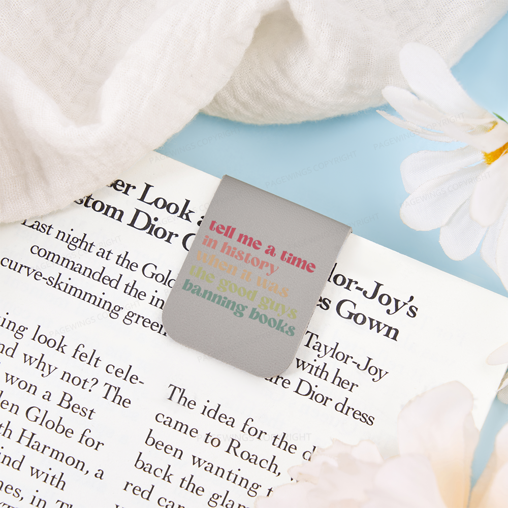Pagewings Tell Me a Time in History Feathers Quotes Magnetic Bookmark