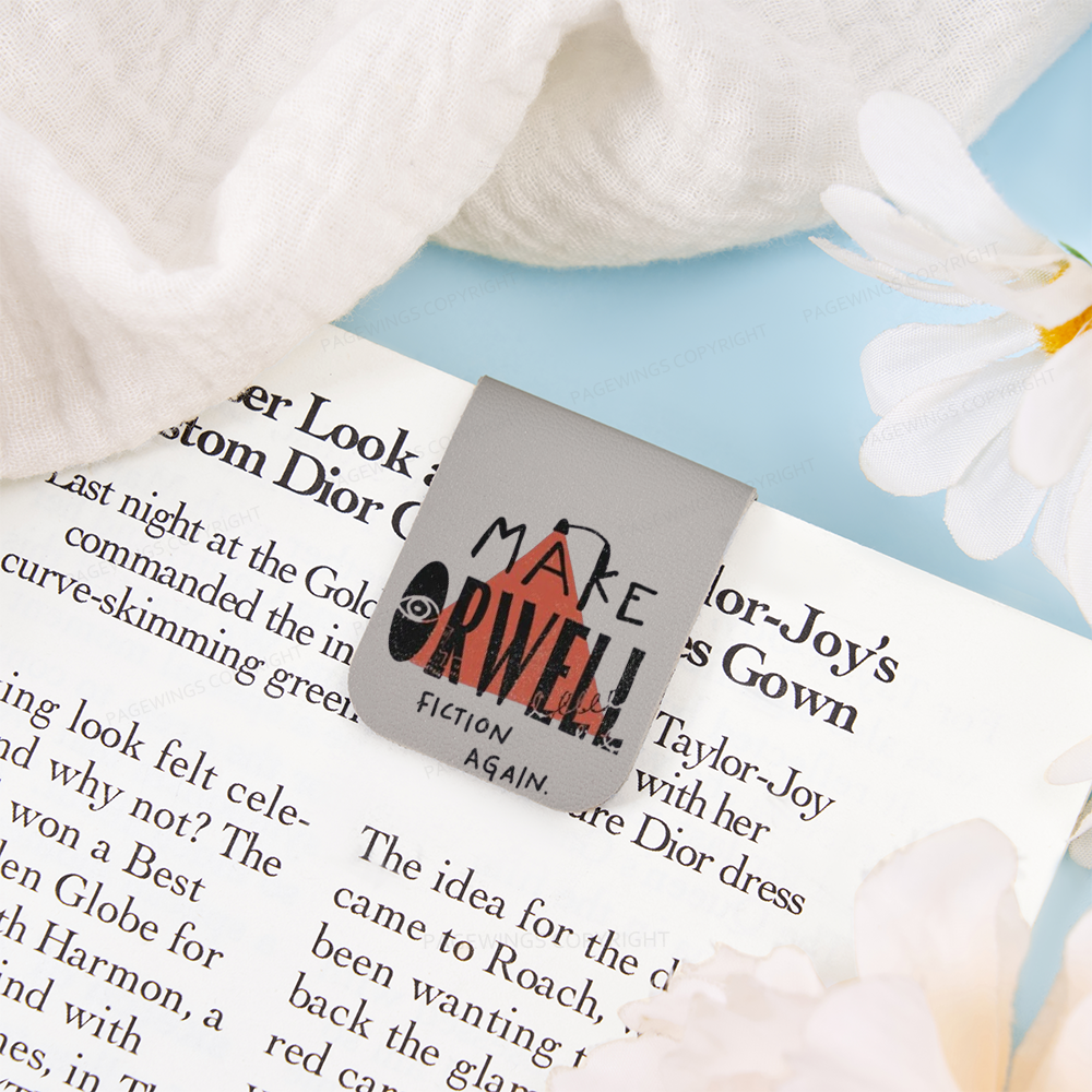 Pagewings Make Orwell Fiction Again Feathers Quotes Magnetic Bookmark