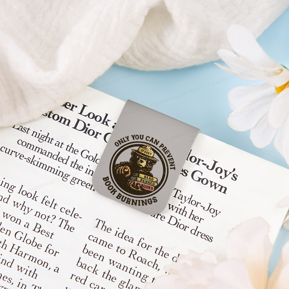 Pagewings Only You Can Prevent Book Burnings Feathers Quotes Magnetic Bookmark