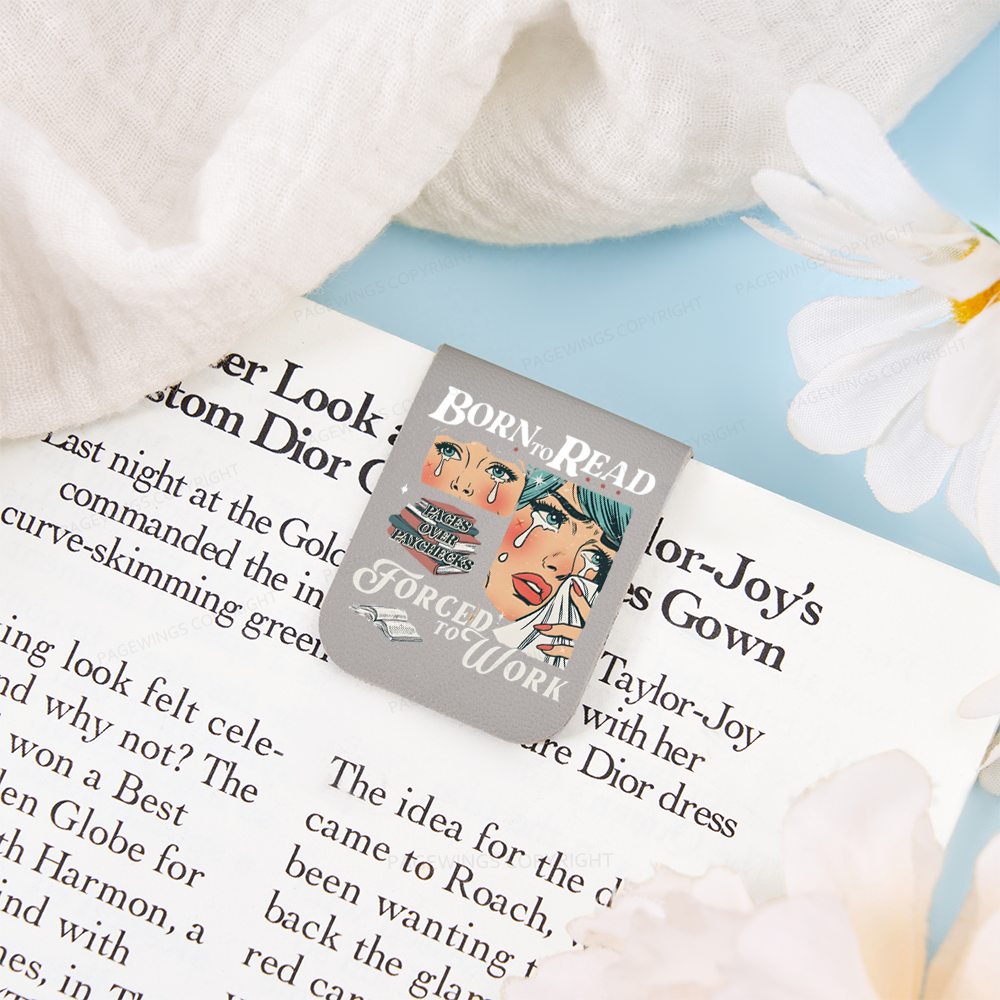 Pagewings Born To Read Bookish Feathers Quotes Magnetic Bookmark