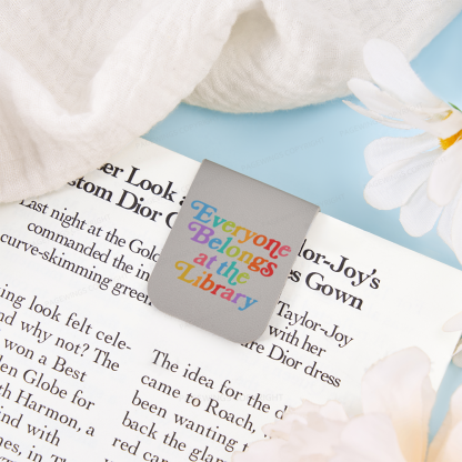 Pagewings Everyone belongs at the library Feathers Quotes Magnetic Bookmark