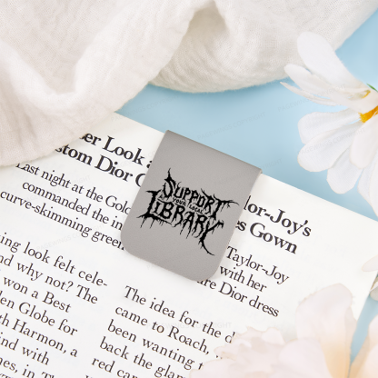 Pagewings Support Your Local Library Feathers Quotes Magnetic Bookmark