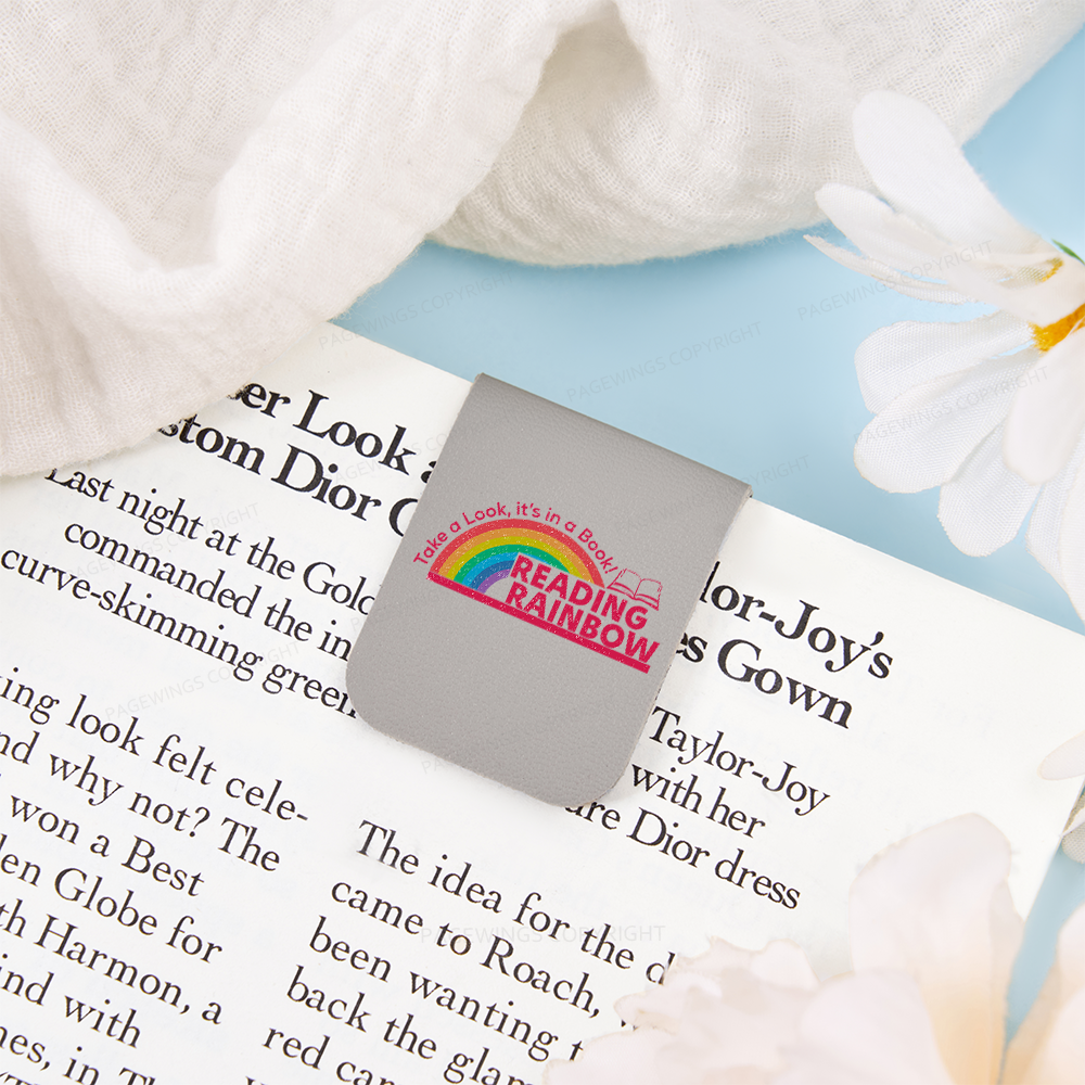 Pagewings Reading Rainbow Feathers Quotes Magnetic Bookmark