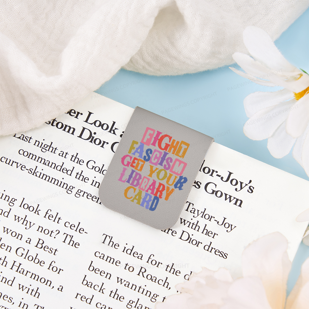 Pagewings Get Your Library Card Feathers Quotes Magnetic Bookmark