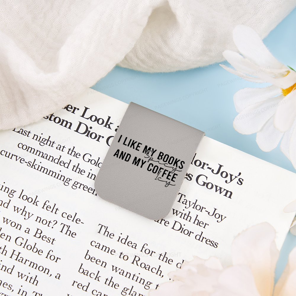Pagewings I Like My Books And My Coffee Feathers Quotes Magnetic Bookmark