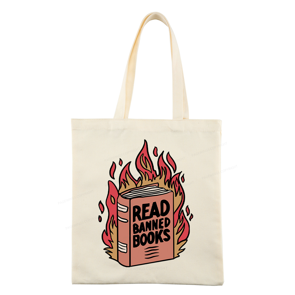 Pagewings Read Banned Books Tote Bag