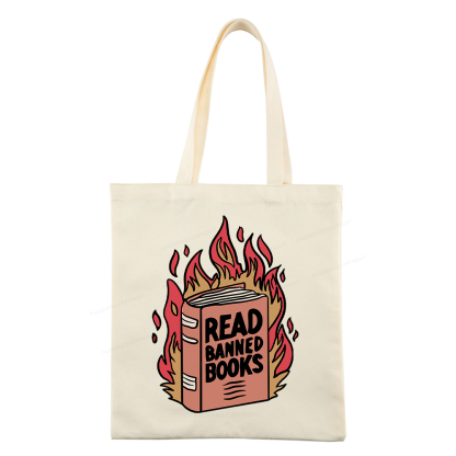 Pagewings Read Banned Books Tote Bag