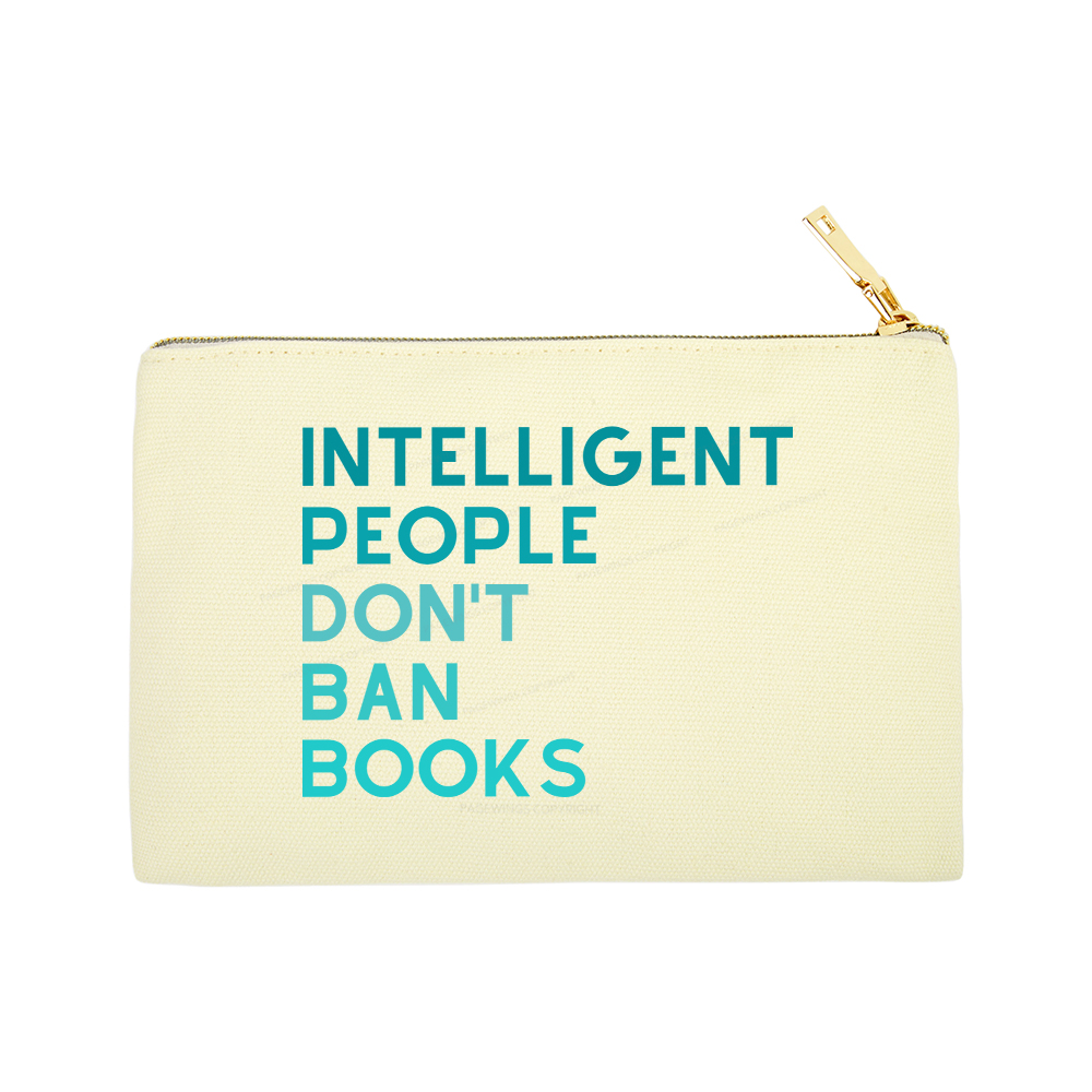 Pagewings Intelligent People Don't Ban Books Librarian Pouch