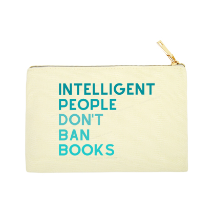 Pagewings Intelligent People Don't Ban Books Librarian Pouch