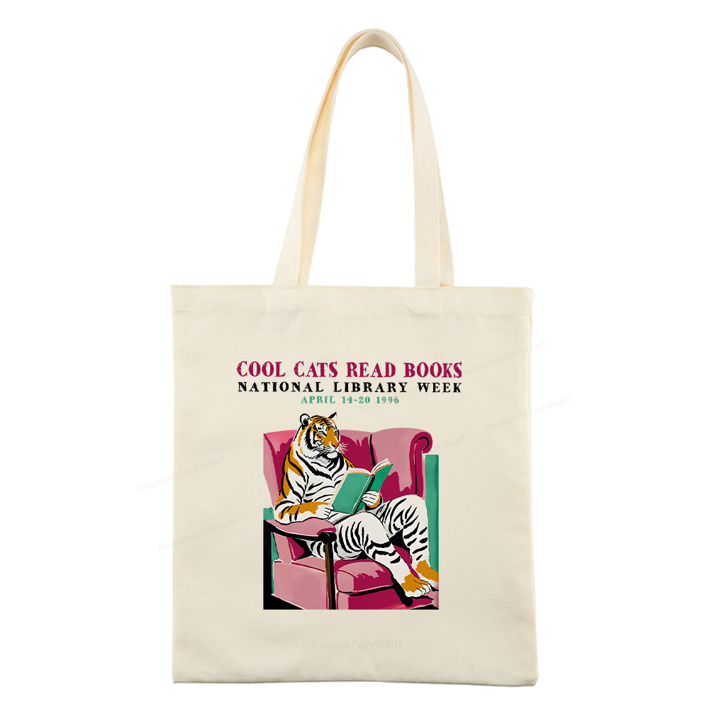 Pagewings  Library Week Poster 1996  Tote Bag