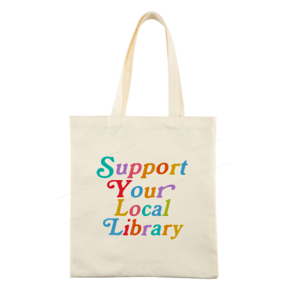Pagewings  Support Your Local Library Tote Bag