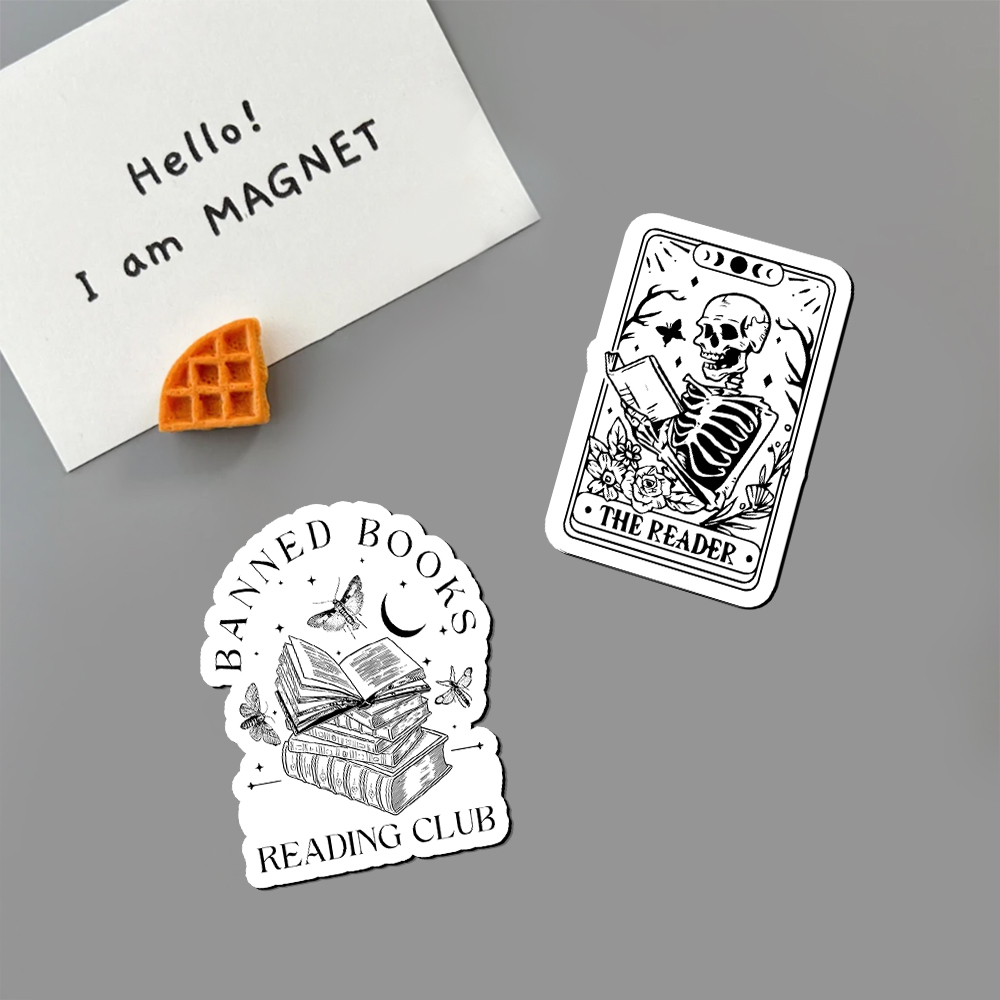 Pagewings Halloween The Reader Tarot Card Fridge Magnet