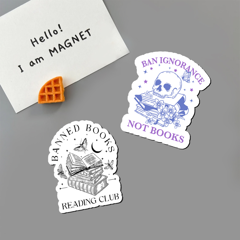 Pagewings Ban Lgnorance Not Books Fridge Magnet