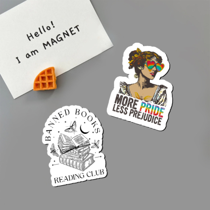 Pagewings More Pride Less Prejudice Fridge Magnet