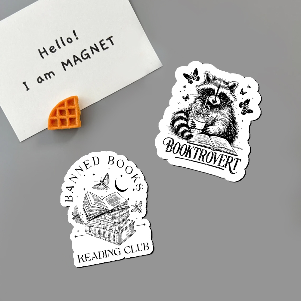 Pagewings Raccoon BookTrovert Fridge Magnet