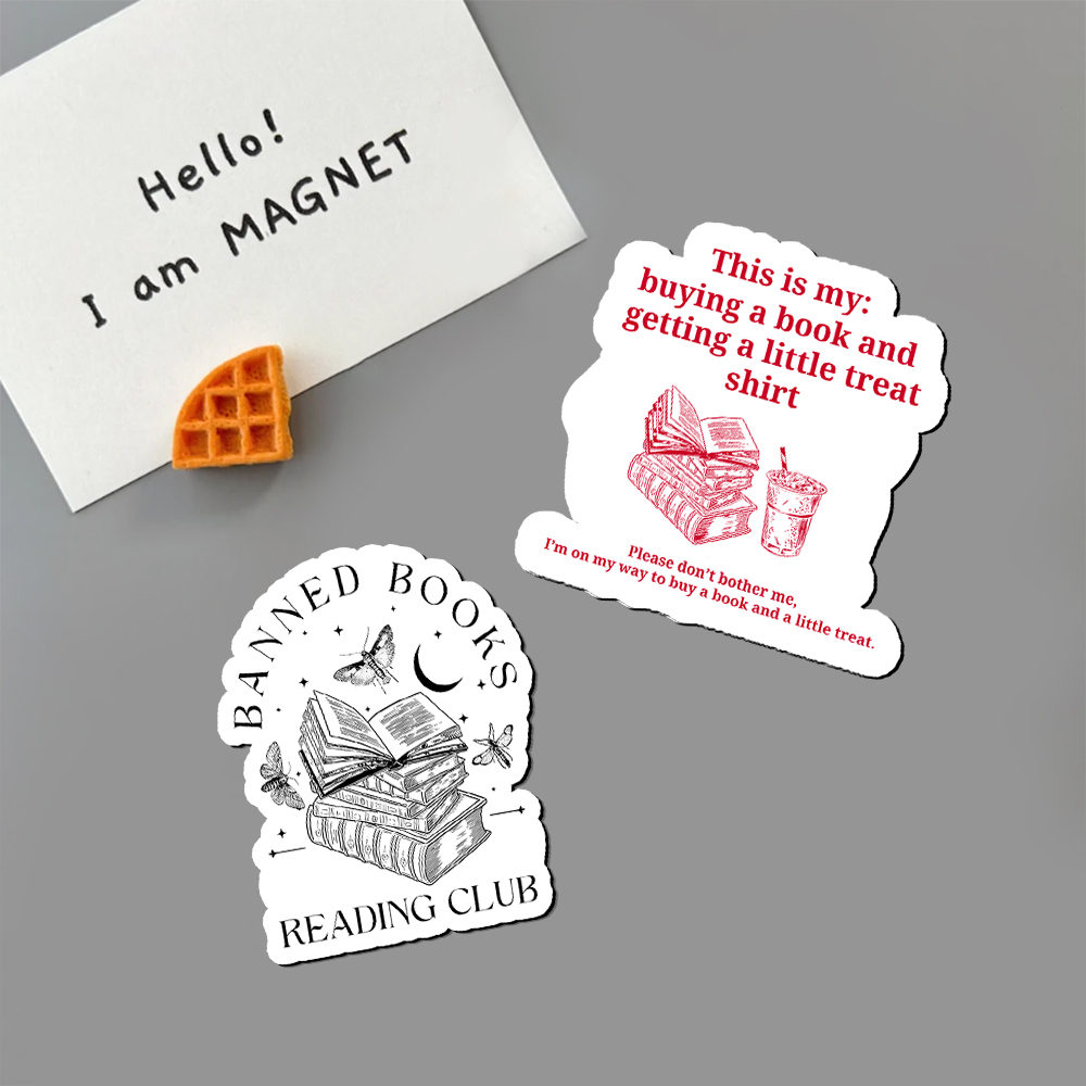 Pagewings Buying A Book And Getting A Little Treat Fridge Magnet