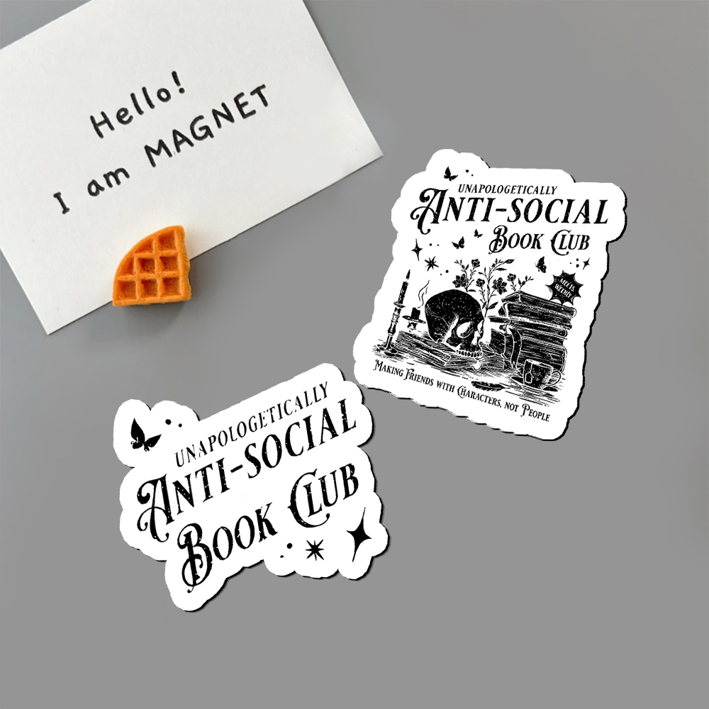 Pagewings Anti-social Book Club Comfort Colors Fridge Magnet