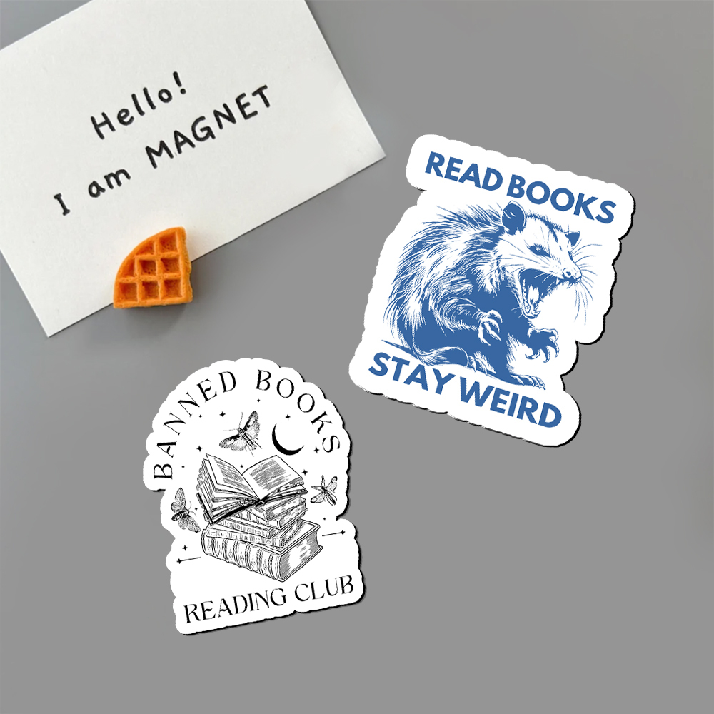 Pagewings Read Books Stay Weird Fridge Magnet