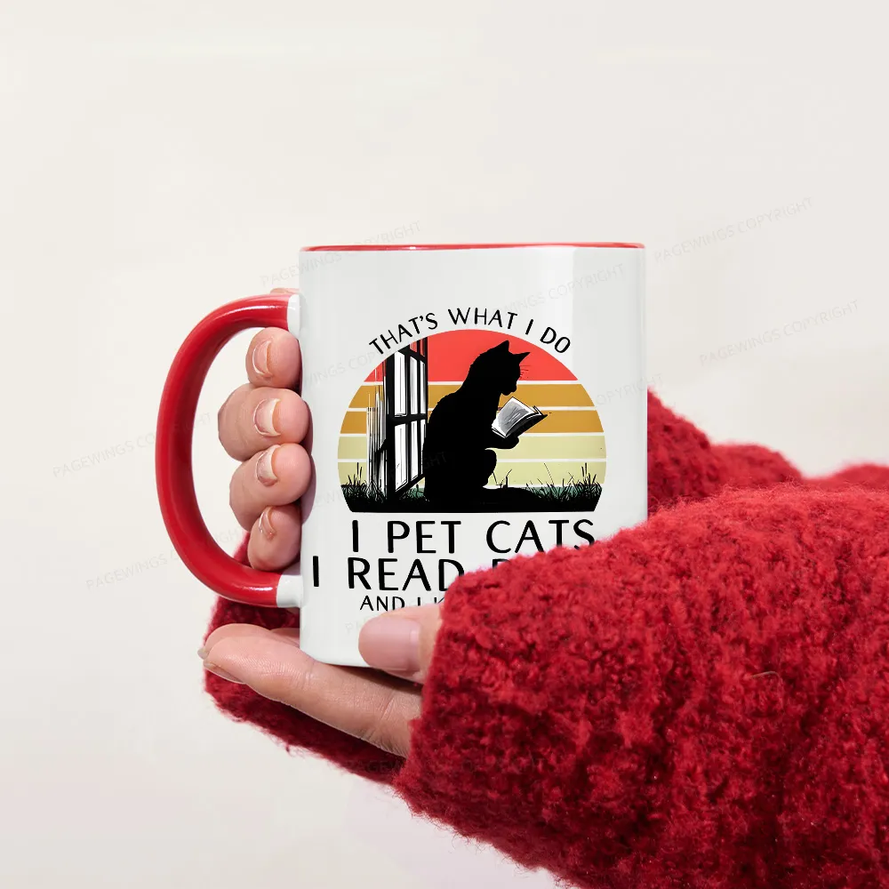Pagewings Cat And Book Mug